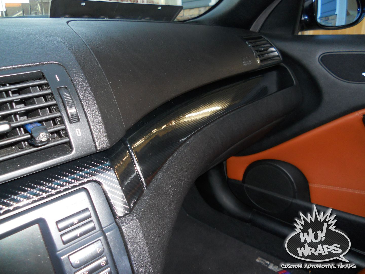 BMW e46 coupe interior trim Avery Supreme Brushed Titanium vinyl wrap Wu! Wraps seatt